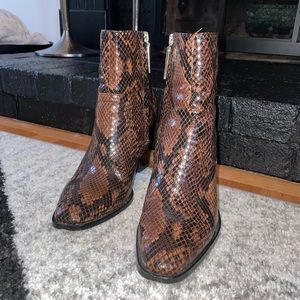 Zara Snakeskin Booties